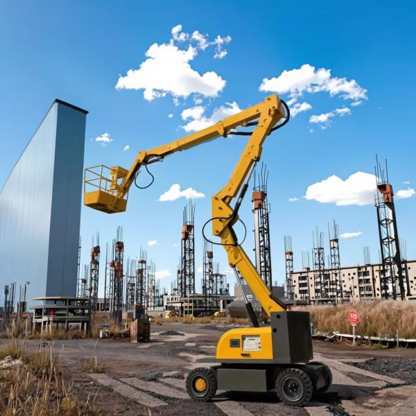 Plateforme élévatrice automotrice de chantier à bras articulé électrique Haulotte d'occasion