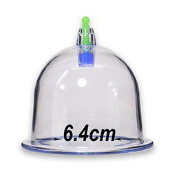 Plastic Vacuum Curve Shape Hijama Cup Class I ABS Material from CHIMEI 118-L150 4.5cm