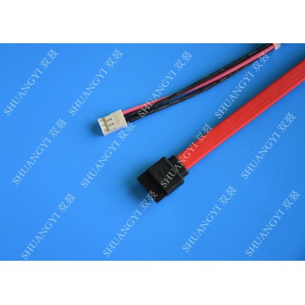 SATA (7+15) 22Pin Male To 7Pin Male Plus 4PIN Molex Data and Power Combo Extension Cable