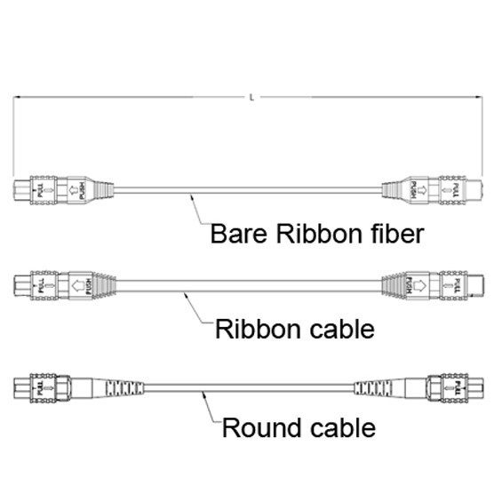 12F SM MPO Trunk Cable 9 / 125μm Female to Female Connector 3.0mm LSZH Round cable with 3M Polarity B