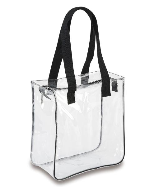 Colored Plastic Handle Tote 30x10x37cm CMYK PVC Pencil Bag
