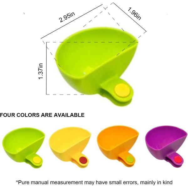 10g Vinegar Tomato Dip Clips Seasoning Dish Plastic Dip Clip Bowl For Plate Holder