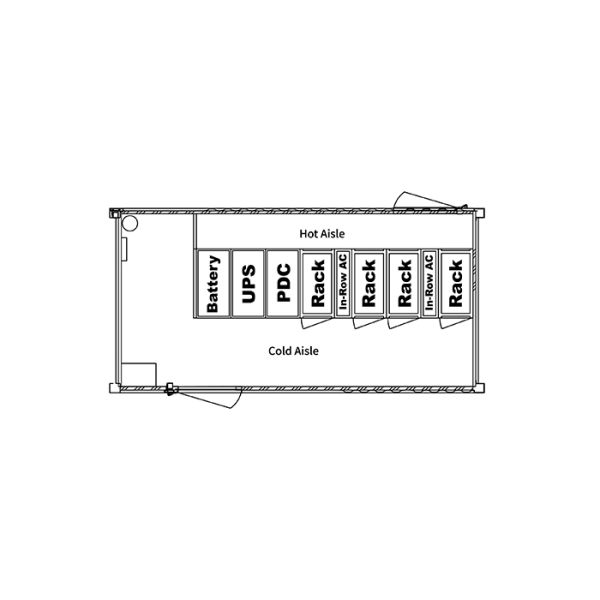 20 Foot Liquid Cooling Data Center Water Cooled Server With Edge Compact Module