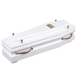 Beautiful Wood Casket Cremation Ashes Adult URN&Infant Casket,Adult Funeral URN (Brown)
