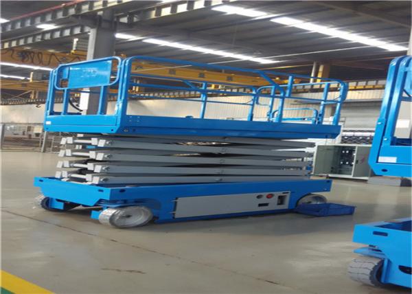 Anti Dropping Two Man Scissor Lift Equipment , Electric Scaffold Lift Panels Control