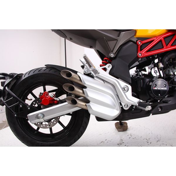 Нагой мотоцикл 3 шумоглушителей мини с цифровым метром и светами приведенными