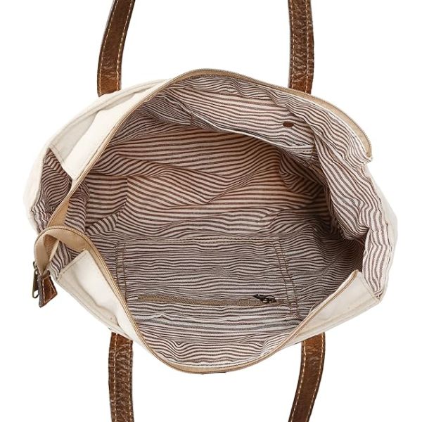 Upcycled Large Canvas shoulder Bag for women canvas tote boho handbag