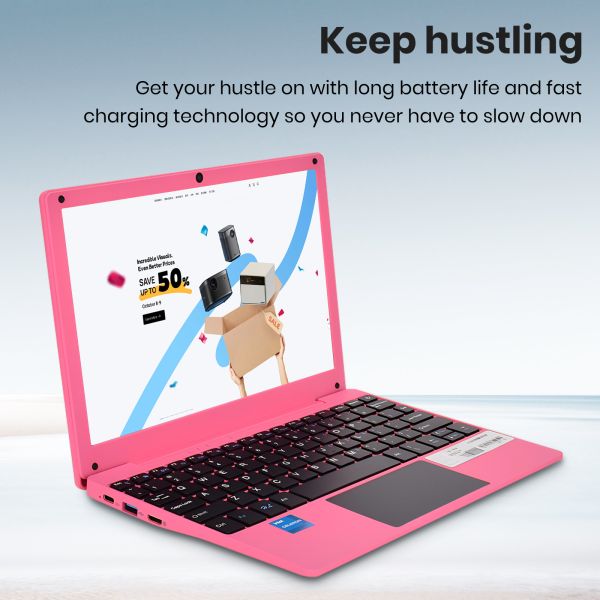 10.1 Inch Slim Portable Laptop with Intel N4000 Dual Core Processor and 128GB SSD for Home & Student