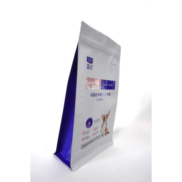 Sac à dos recouverte de papier d'aluminium lamellé pour chien ou chat avec soupape ou canistre