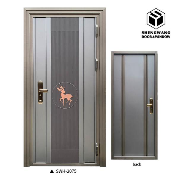 Livingroom 45mm Interior Aluminum Doors Finishing Panel Black  4x8 Front Door