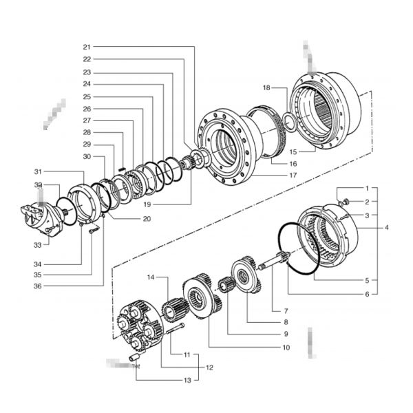 Перемещение равенств экскаватора запасное 1 шестерня Солнца, шестерня Солнца 643010430 землекопов для экскаватора ДС470
