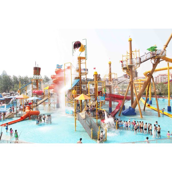 1 Year Warranty Aqua Playground Children / Adults Aqua Water Park With Water Slide