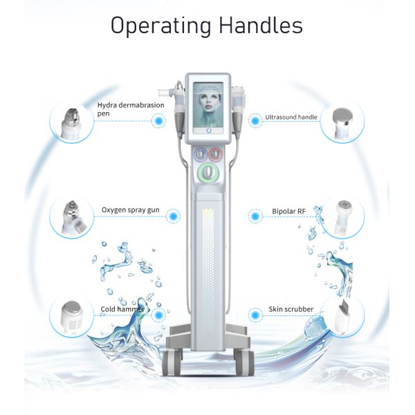 6 in 1 Micro Dermabrasion Skin Care Beauty Facial Machine for Skin Care with Visual Scrubber Handle