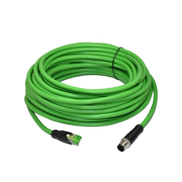 M12 8pin a кодируя мужчины к локальным сетям RJ45 отлило защищаемый водоустойчивый кабель в форму IP68 соединителя