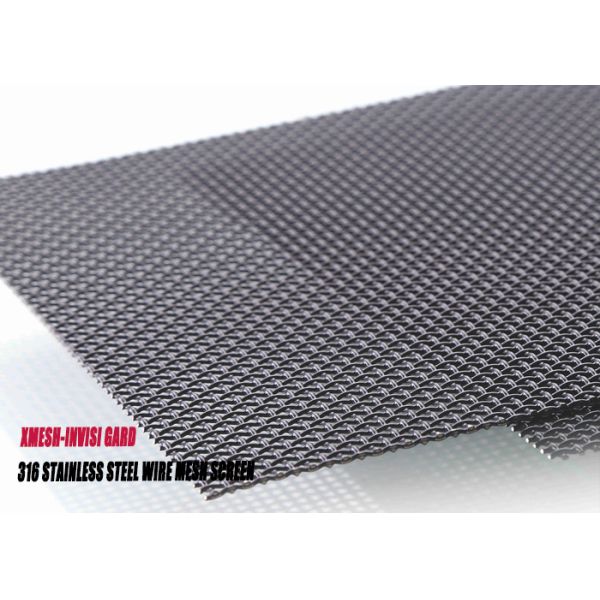 Stainless Steel Security Fly Screen Mesh For Windows Black Color