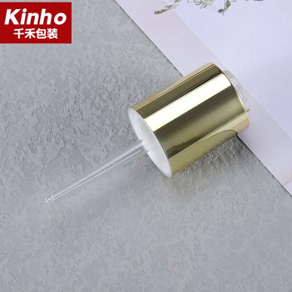 Rose Gold Essential Oil Dropper Cap Subuliform  Conical Flask Serum Glass Bottle 20mm Cosmetic Plastic ABS UV Coating