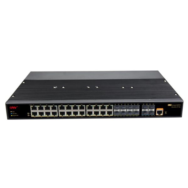 36-port 10G uplink managed industrial Ethernet switch with 176Gbps switching capacity