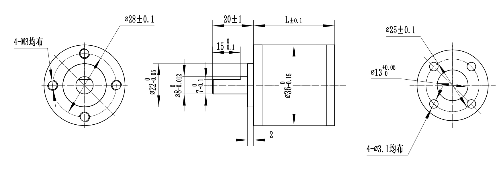 Небольшой зацепленный Stepper мотор с планетарной коробкой передач 36mm 42mm Nema 17 см 4,8 Kg
