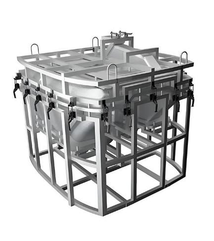 Pièces d'outillage pour le rotomoulding en argent avec forme de rotation personnalisée et finition polie