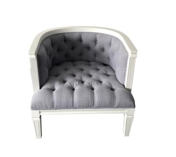 Classic Party Wedding Event Furniture Rental Single Fabric Chesterfield Sofa