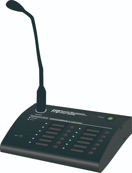 Alarm System Product 12 Zone Remote Paging Microphone Digital Voice Evacuation System
