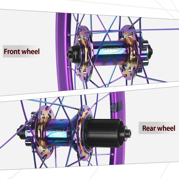 Double Walled 20 Inch Bike Wheelset Aluminum Alloy Rims 40mm Depth 451 Hub Disc Brake Wheelset