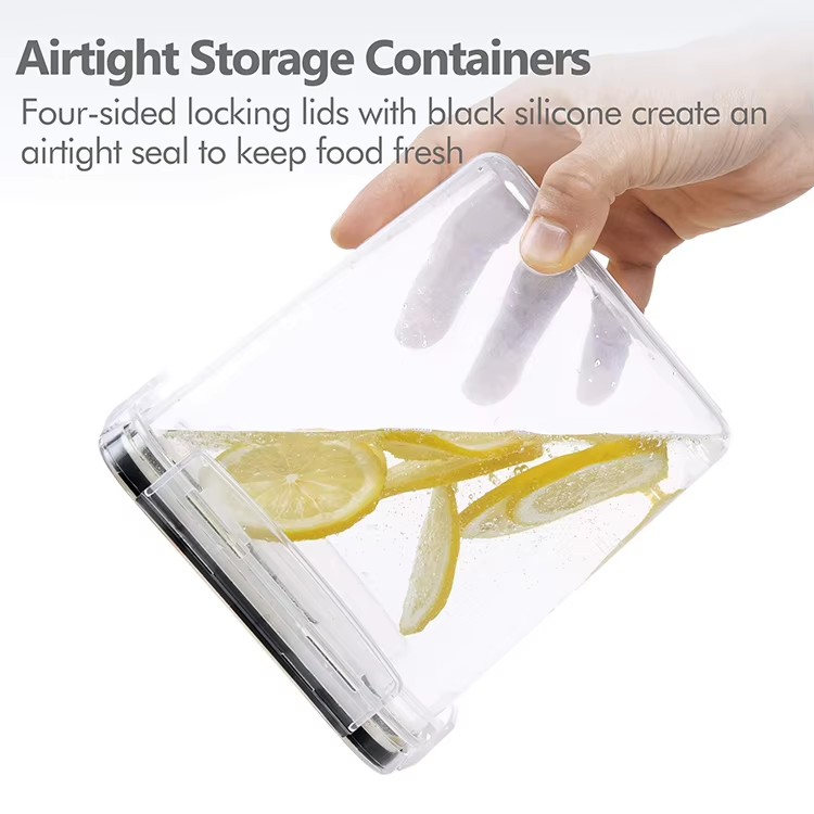 Hot Selling Kitchen Organizer Transparent Large Capacity Dry Food Plastic Storage Containers Sets