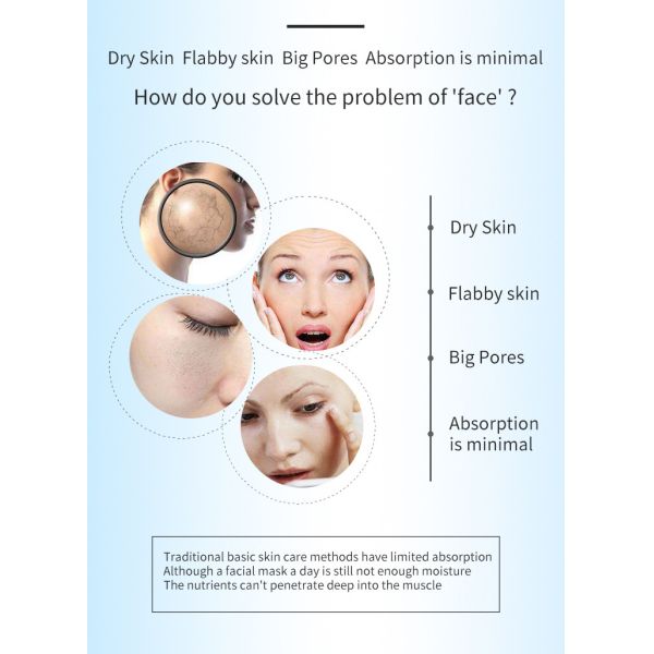 5 morceaux de silicone réutilisable de couverture faciale de masque hydratant le masque de peau de silicone de visage