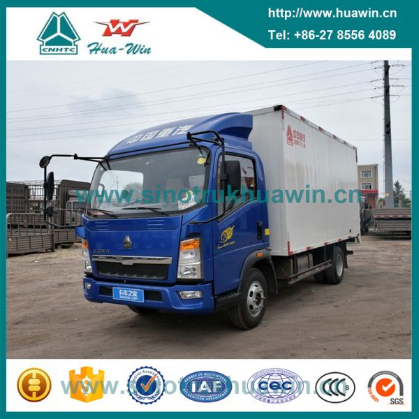 Sinotruk 4x2 Howo Utility Vans Cargo Truck for sale 3~5 tons