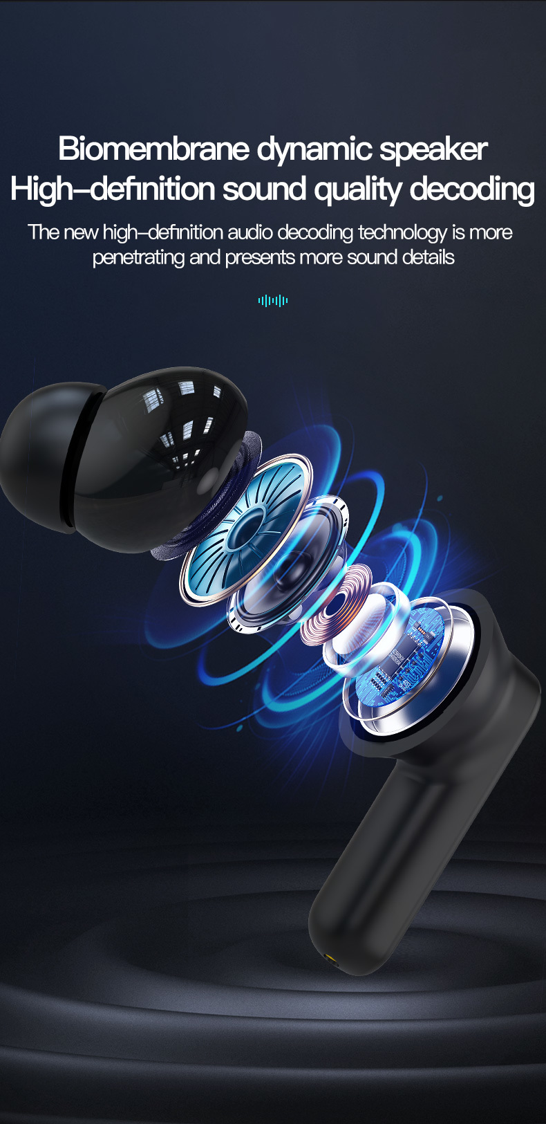 AI Lanuguage Earbuds Translator Two Way Wireless Translation Headphones