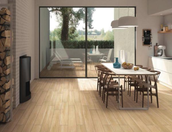 tuiles en bois Brown foncé 0.95cm en céramique de porcelaine de Mildewproof de largeur de 20cm