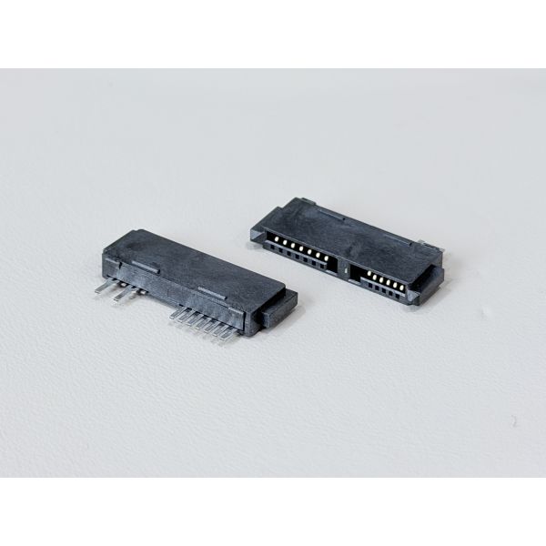 High-Reliability SATA 13Pin 180° Solder Wire Female Connector 1.27mm Pitch | Electrical Signal & Power Terminal Connector for Server, Automotive & Custom Wire Cable Transmission