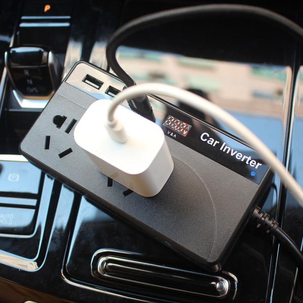 150 Watt Car Inverter Car Charger With 3 In 1 Retractable Usb Cable Car Battery Charger Jump Starter 12V 24V 40A