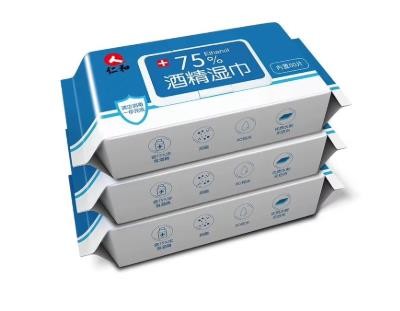 Рука очищая не сплетенный алкоголь качества еды 75% обтирает