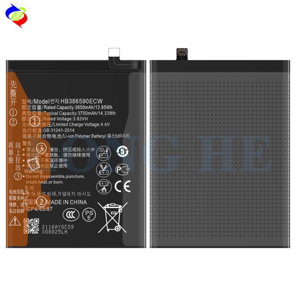Bateria recarregável para Huawei Honor 8X HB386590ECW 3750mAh