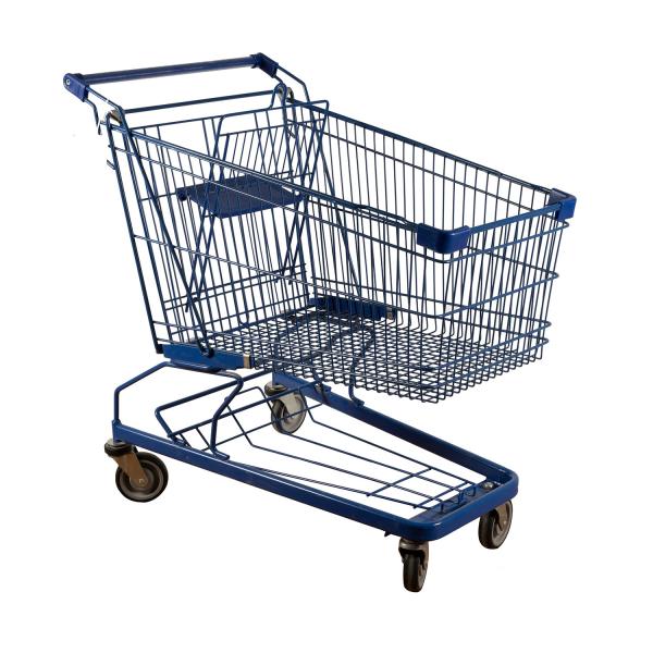 Q195 carro do trole do metal do supermercado do aço 150L com crianças dobráveis Seat