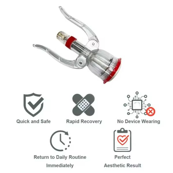 Dispositivo de circuncisión desechable de plástico transparente para corte de foreskin masculino