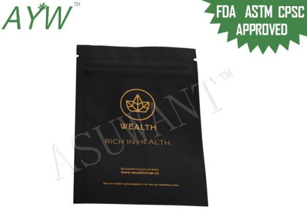 Healthy Matte Mylar Tiny k Bags For Drugs , Food Bags Packaging With Top Opened Zipper