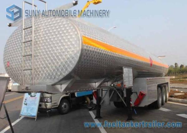 SUS304 Chemical Liquid Oil Tank Trailer 35000L Alcohol Tanker 3 Axles