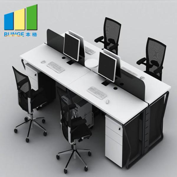 Forme separações do mobiliário de escritório/tabela estação de trabalho do escritório com pé do aço da espessura de 1.5mm