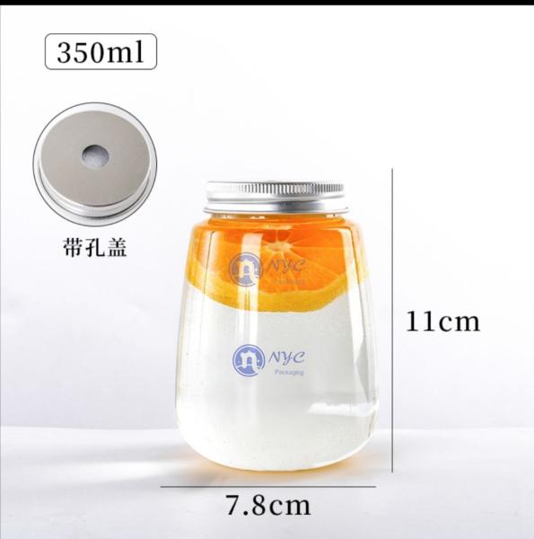 210mm Screw Cap 350ml Disposable Juice Containers