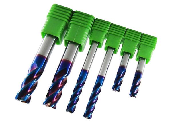 Anti Corrosive 4 Flute Carbide End Mill ALTiN Coating For High Cutting Temperature