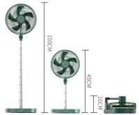Fã grande dobrável recarregável da capacidade da bateria 9inch 10000mAh do Desktop portátil elétrico de HEBRON com luz do diodo emissor de luz
