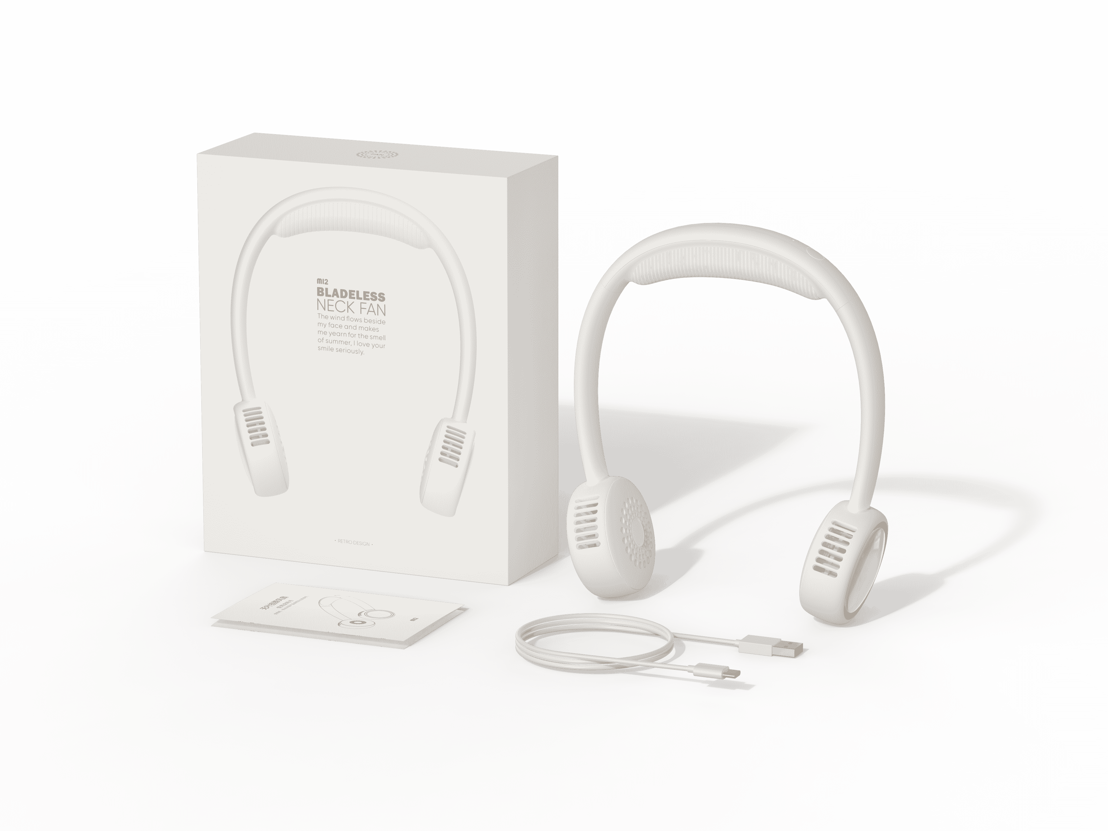 Factory Direct Neck Fan ODM/OEM Available 3-Speed Quiet Portable Personal Fan USB Rechargeable Adjustable Angle