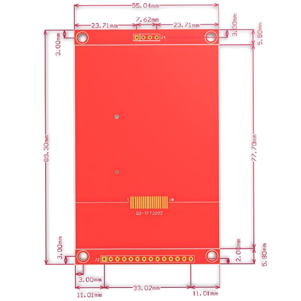 3.2-Inch SPI Serial Port TFT LCD Screen Display Module ILI9341 Driver LCD Touch Screen 240x320 Dots