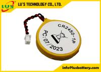 Équivalent de haute capacité de la batterie CMOS CR2450 de la CEI CR 2450 BIOS avec câble et connecteur pour PCB