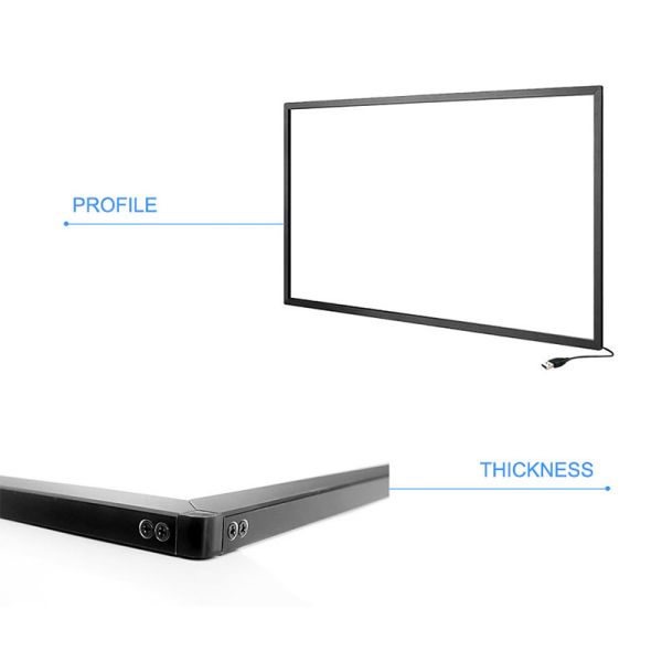 Infrared Touch Screen with 90% Light Transmission, 50M Touches Durability, and 8ms Response for Interactive Displays
