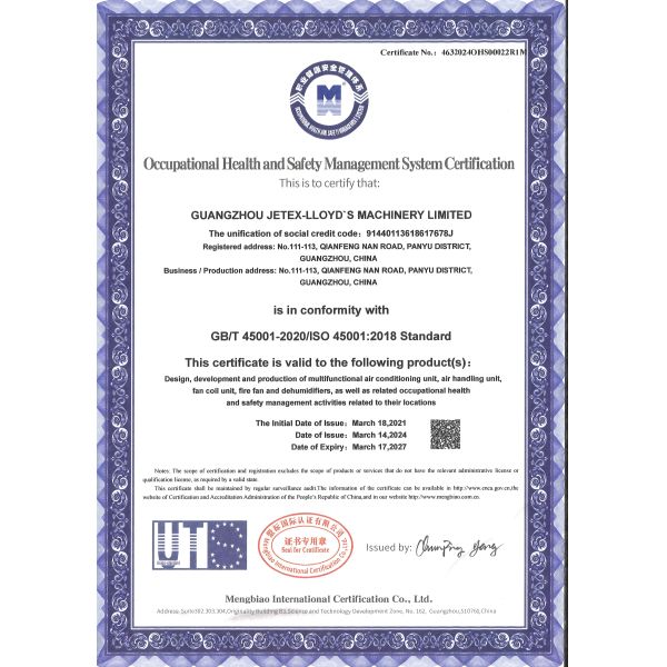 Fabricante profesional de unidades de manipulación de aire Empresa nacional de alta tecnología