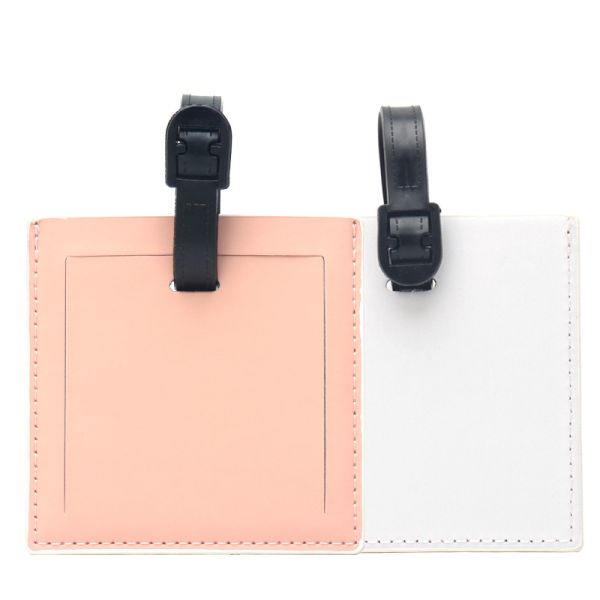 Square Shape Sublimation Luggage Tag Blanks leather luggage tags personalized