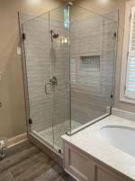 Frameless Shower Enclosures Clear Super White Frosted Tempered Glass Shower Doors With Hingles Door Handles